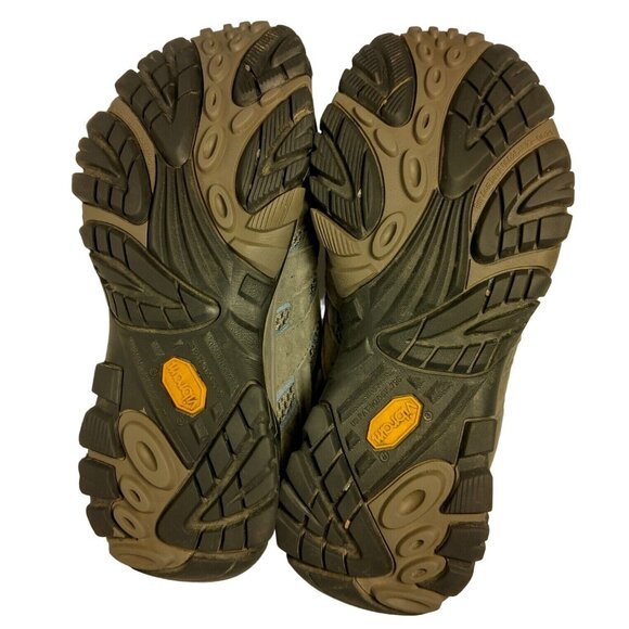 Merrell Moab Shoes Womens 7 Gray Blue Mesh Hiking Comfort Work Lace Up Vibram - Picture 16 of 16